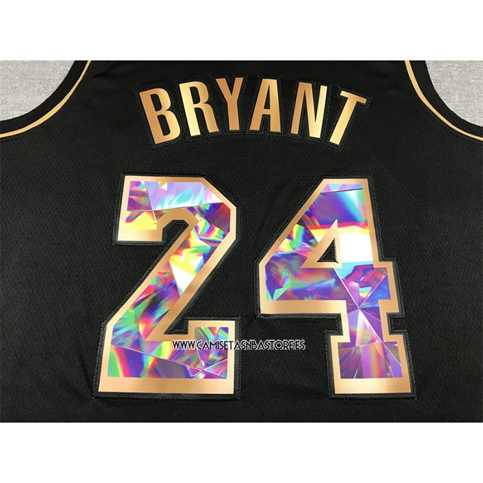 Kobe Bryant NO 24 Camiseta Los Angeles Lakers Golden Edition 2021-22 Negro